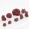 Accesorios para joyería DIY de elefante de arena dorada púrpura de alto contenido, gato de la suerte de elefante de cinabrio, accesorios colgantes de pulsera de tigre