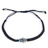 Comercio exterior venta caliente cuerda de mano trenzada ajustable de tirar palma de Fátima ojo hecho a mano siete secciones nudo plano pulsera de cuerda roja