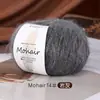 Ovillo de hilo de mohair teñido en degradado de seda para chalecos, suéteres y material de hilo para bebés hechos a mano DIY