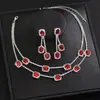 Joyería Popular Transfronteriza Europea y Americana, Lujo Ligero y Circonita de Gama Alta Set de Accesorios para Vestido de Banquete Nupcial Boda Venta al por Mayor