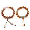 Jarrón de Madera Pagoda Sándalo Negro Seda Dorada Cuentas de Nanmu Cuentas Sueltas Pulsera Hecha a Mano DIY Casera Pulsera Accesorios de Joyería Bolsa