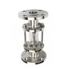 Aço Inoxidável 304 Flange Visor de Vidro Janela de Observação Dc Tubo de Vidro Passante Copo de Visão Janela de Visão Tubo de Visão Ptfe Hgs07