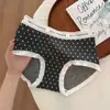 Serie Gris Avanzada Hilo de Algodón Puro Jacquard Tejido Ropa Interior para Mujer 10A Seda Antibacteriana Entrepierna Extendida Bragas Cómodas para Mujer