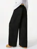 Pantalones Casuales de Pana Europeos y Americanos Transfronterizos para Mujer Elásticos con Cordón Cintura Media Caída Pierna Recta Multicolores Casuales Largos