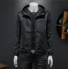 Primavera de 2026 Nova Jaqueta Casual com Capuz Slim Fit Estilo Coreano Moda Masculina Tendência Roupa Externa Roupas Masculinas