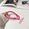 Correa de Cuerda Trenzada Colorida para Teléfono Accesorios Cortos de Muñeca de Nylon Colgante Retorcido para Mano Anillo de Dibujos Animados