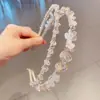 Faixa de Cabelo Dupla Camada, Novo Estilo Coreano Versátil com Strass Super Fada Presilha de Cabelo de Cristal de Alto Padrão, Acessório de Cabelo para Penteado de Coroa Alta