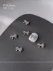 1000 Piezas de Decoraciones de Moños para Uñas de Aleación Mixta, Moños de Cinta Huecos, Pedrería Plateada para Uñas, Al por Mayor
