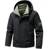 Nova Jaqueta de Outono Masculina para Exterior com Capuz à Prova de Vento e Impermeável Tendência Roupa de Trabalho Caminhada Alpinismo
