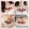 Pegatina de Tatuaje de Sucubo Hermana Real Impermeable Femenina Larga Duración Sexy Clavícula Vientre Pegatina Patrón Avanzado de Mariposa Cubre Cicatrices