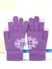 Guantes Gruesos para Mujer con Pantalla Táctil de Cinco Dedos Doble Capa Cálidos de Punto Lana Copo de Nieve Cepillado Envío Directo Liquidación
