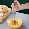 Batedor de Ovos Semiautomático de Aço Inoxidável Spot Misturador Rotativo de Pressão Manual Ferramenta de Cozinha para Cozinhar Bolo
