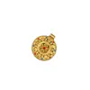 Collar de Cadena para Suéter con Colgante de Vajra Hueco de Color Fuerte que Conserva el Color, Brújula de los Ocho Tesoros, Chapado en Oro de 24 Quilates de la Tienda de Oro