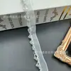 Ribete de Encaje con Cuentas Hecho a Mano de Lujo con Base de Malla para Accesorios de Decoración de Cuello y Bolsillo de Ropa DIY