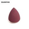 Huevo de belleza Full Sail sin látex color vino tinto borla gota de agua esponja piramidal huevo de agua y aceite uso dual burbuja de agua segunda bomba