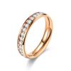 Versión coreana del nuevo anillo giratorio de acero de titanio con diamantes completos, anillo de acero inoxidable para amantes de los diamantes, joyería al por mayor