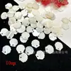 Concha de mariposa tallada con concha de agua dulce hoja de ginkgo abanico Hanfu antiguo pasador aretes hechos a mano materiales para accesorios de joyería diy