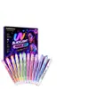 Set de 12 bolígrafos fluorescentes UV, marcadores para pintura facial y graffiti corporal que brillan en la oscuridad, herramientas creativas para fiestas en bares y Halloween