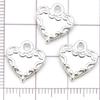Colgante de la serie Corazón Calado de Aleación Plateada Brillante de Venta Caliente Transfronteriza DIY Pulsera Collar Accesorios de Joyería