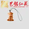 Madera de ciprés 12 signos del zodíaco lindo animal de dibujos animados cadena para teléfono colgante decoración de bolso para hombres y mujeres, regalo coleccionable