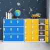 Armário para Mochilas de Sala de Aula Armário Individual de Estudante Cor Lata Guarda-Roupa Jardim de Infância Escola Cofre Armário de Armazenamento