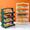 Prato Portátil para Preparo de Alimentos, Prato para Panela Quente, Utensílio Doméstico de Cozinha Grande Capacidade Multifuncional Compartimentado Armazenamento Multicamadas Prato para Acompanhamentos Frutas