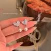 Elegante adorável flash zircônio pérola brincos brincos de nicho exclusivo design brincos de alta qualidade feminino clipe de orelha sem orelha