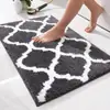 Tapete Moderno Minimalista Ondulado para Banheiro Falso Caxemira Tapete de Chão Absorvente para Banheira Tapete para Pés Entrada Fácil de Limpar Capacho Tapete para Hall