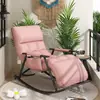 Sillón mecedor de lujo para sala de estar, reclinable para adultos, silla de ocio para balcón en casa, sofá mecedor plegable para siestas, silla perezosa