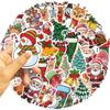 50 pegatinas navideñas de dibujos animados, bonitas pegatinas decorativas para cuadernos, fundas de teléfono, equipaje, pegatinas impermeables, venta al por mayor