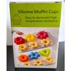 Nuevo Juego Transfronterizo de 24 Piezas Molde de Silicona Grueso para Galletas Muffin Cupcake Donut 6 Formas DIY Horneado