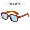 Gafas de sol de aviador con remaches y montura cuadrada para mujer, estilo callejero europeo y americano, clásico retro, protección solar personalizada, gafas de sol de moda para hombre