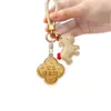 Llavero de Cuatro Hojas Dorado Oro Puro 999 Cantidad mínima de pedido 1 pieza Palabras Auspiciosas Colgante Dorado Regalo Venta al por mayor Cantidad mínima de pedido 1 pieza