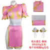 Ropa de Cosplay de Chun-Li de Street Fighter 6 Ropa Ajustada de una Pieza para Halloween Cheongsam de Chun-Li Ropa para Escenario y Videojuegos
