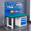 Bancada Antiestática pesada para oficina de fábrica, linha de montagem, mesa de embalagem, console de manutenção com luz, bancada de teste