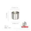 Acero Inoxidable 304 Taza de Boca de Gran Capacidad Cilindro Sin Asa Sin Asa Cubo de Hielo Continuo Cilindro para Especias Múltiples Tamaños Cilindro Grande
