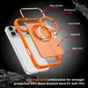 Capa de telefone magnética adequada para iPhone 17 Pro Max com suporte invisível giratório, capa anti-queda Apple 17 Pro