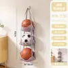 Bolsa colgante para guardar balones, cesta de almacenamiento de baloncesto para el hogar, estante para balones de fútbol montado en la puerta, estante de almacenamiento para equipamiento deportivo, un artículo imprescindible para organizar el equipo deportivo