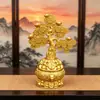 Envío rápido. Adorno giratorio de cabeza de león de aleación, cuenco del tesoro, árbol del dinero. Un árbol de dinero de la suerte para decoración del hogar y la tienda