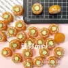 Mini Brillo Pequeña Fruta Artificial de Caqui Juguete de Comida Accesorios de Resina Pegamento de Crema Casa de Muñecas DIY Juguete Pasador de Pelo