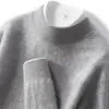 Suéter Masculino 100% Caxemira Suéter Gola Alta Meio Casual Manga Longa Malha Básica Roupa Íntima Outono e Inverno Nova Chegada Top