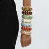 Pulsera elástica de acrílico con efecto difuminado, estilo retro europeo y americano, lujo accesible, pulsera simple de alta gama, pulsera de moda elegante para mujer