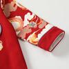 Mameluco Bordado de Luna Llena para Bebé de un Año Estilo Chino Túnica Festiva Traje Rojo para Gateo de Bebé de un Año Venta al por Mayor