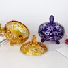 Tigela de vidro com tampa, prato pequeno, travessa quadrada para frutas e frutas secas, pote de doces, caixa de armazenamento, recipiente
