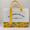 Bolsa de Feltro Quente para Internet Estilo Pintura a Óleo Grande Capacidade Bolsa de Mão de Feltro Bolsa Tote Nova Moda Feminina