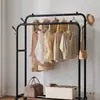 Secador de Ropa Plegable Simple de Pie para Balcón, Barra de Ropa para Dormitorio del Hogar, Colgador de Ropa Plegable