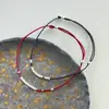 Tobillera de plata de ley 925 con cuerda roja de plata rota para mujer, diseño tejido a mano, dulce temperamento, accesorios para novias estudiantes F4083