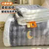 Conjunto de lençóis de três peças em veludo de leite espesso, colcha de pelúcia quente em veludo bolha, lençol de cama em veludo de manta, atacado e frete internacional
