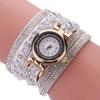 Terciopelo Coreano Incrustado de Diamantes Círculo Negro Alrededor de la Cuerda Reloj Joyería para Mujer Pulsera Reloj Pulsera Reloj de Cinturón de Moda Al Por Mayor