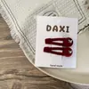 Novo Veludo vinho tinto infantil simples laço gota d'água combinação grampo de cabelo bebê grampo lateral grampo para franja